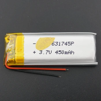 

XINJ 3.7V 450 mAh Li lithium polymer battery li po Li ion cell 631745 For GPS Sat Nav E-book driving recorder bluetooth earphone