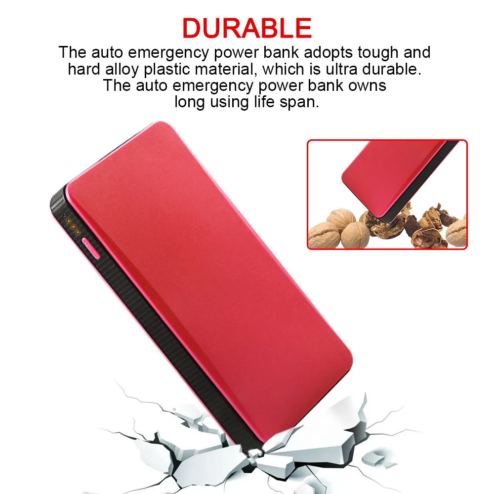 20000mah портативный мини тонкий автомобильный пусковой стартер power Bank 12v Светодиодный свет двигателя зарядное устройство автомобильный аккумулятор зарядное устройство