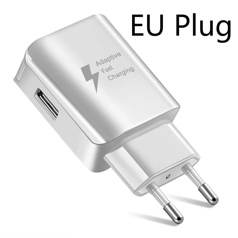 Адаптивная Быстрая зарядка 2,0 USB зарядное устройство QC 2,0 AFC Быстрая зарядка зарядное устройство для samsung Galaxy M40 30 10 A 7 60 20 8 J3 - Тип штекера: EU White Charger