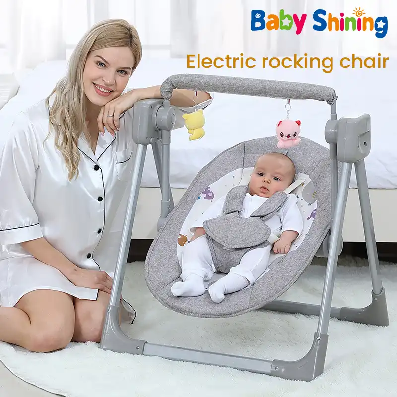 Baby Glanzende Smart Elektrische Baby Wiege Krippe Schaukel Stuhl Baby Bett Neugeborenen Ruhe Stuhl Neugeborenen Komfort Stuhl Schlaf Artefakt Tursteher Springer Schaukeln Aliexpress