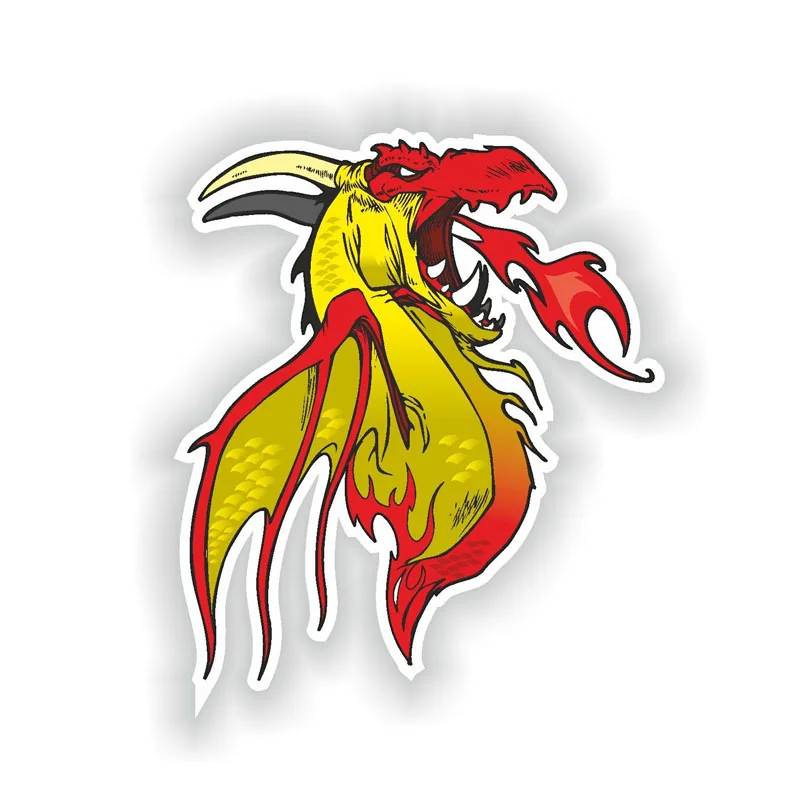 

Personality Cartoon Dragon Fire Tatoo Decal Car Sticker Motorcycle Accessories Vinyl Decals Waterproof PVC 11.2cm X 9.7cm