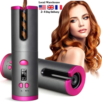 Cordless Automatic Hair Curler with Ceramic Construction