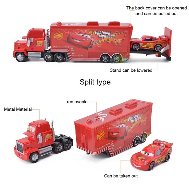 Disney Pixar Cars 2 3 Toys Lightning McQueen Jackson Storm Mack Uncle Truck 1:55 Diecast Model Car Toy Children New Year Gift 3