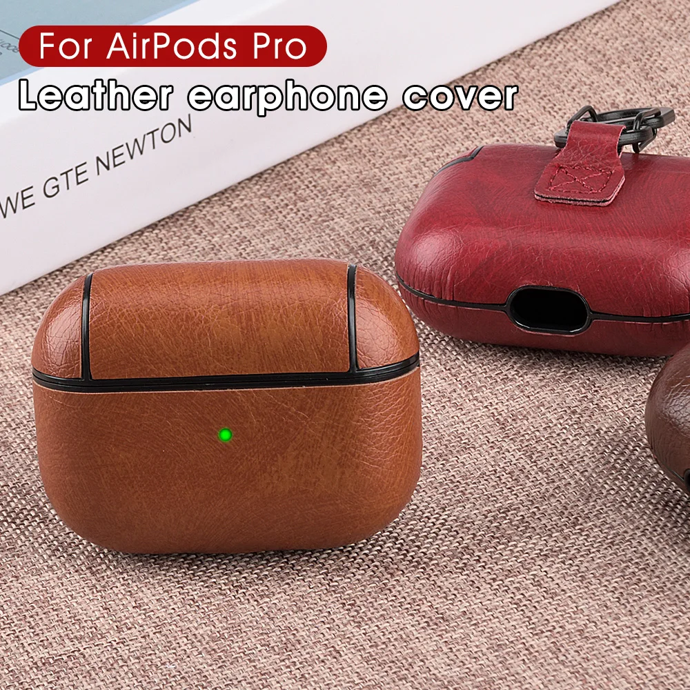 Кожаный чехол для наушников для Apple Air Pods 3 зарядная коробка противоударный защитный чехол для AirPods Pro Bluetooth беспроводные наушники