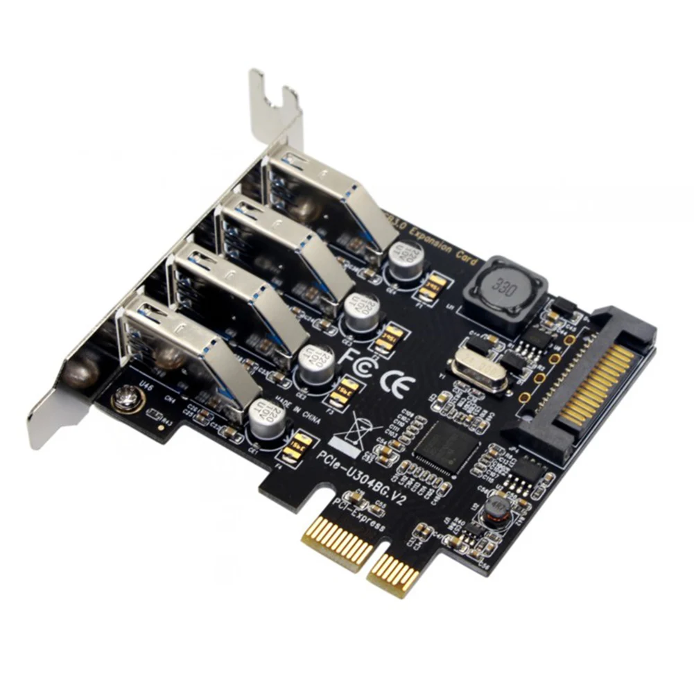 5 Гбит/с универсальный чехол для компьютера 4 порта PCI-E к USB 3,0 карта адаптера расширения