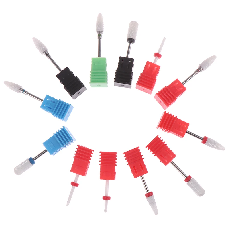 1 PC 3/3" Ceramic Nail Drill Bit Bullet Style Electric Rotary Nail File Nail Art Tools Nail Cleaner Salon Bits