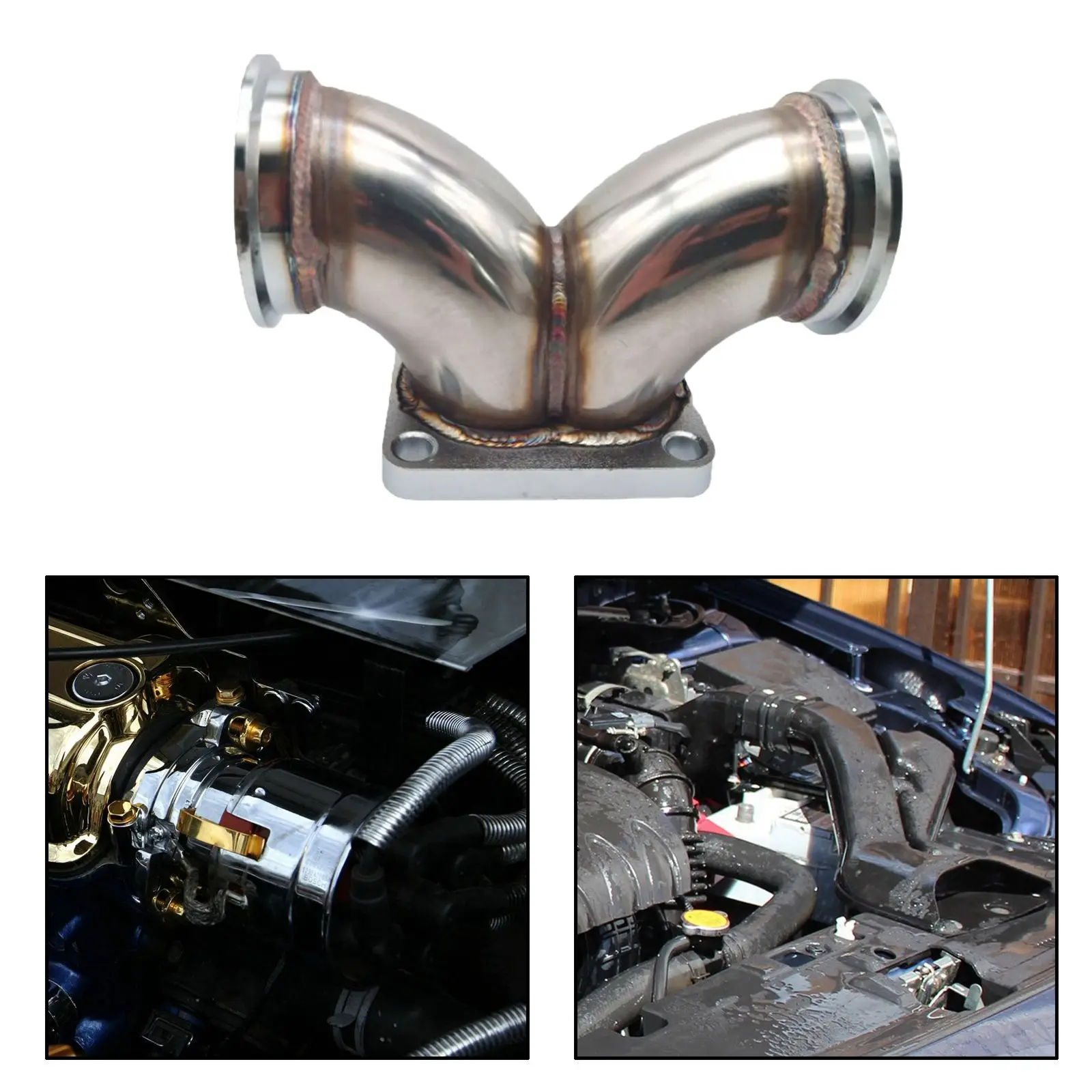 Y-образный локоть адаптера для разделения T4 Turbo фланец V6 V8 двигателя двойная