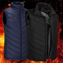 Электрический жилет для мужчин и женщин, жилет с подогревом, куртка с USB инфракрасным тепловым жилетом, куртка с подогревом для улицы, теплый зимний жилет, жилет для велоспорта