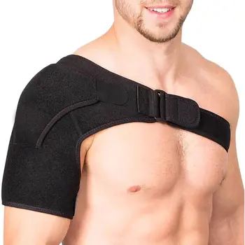 

Adjustable Shoulder Support Brace Elastic Neoprene Strap Safety Sports Injury Guard Posture Corrector Back Protector