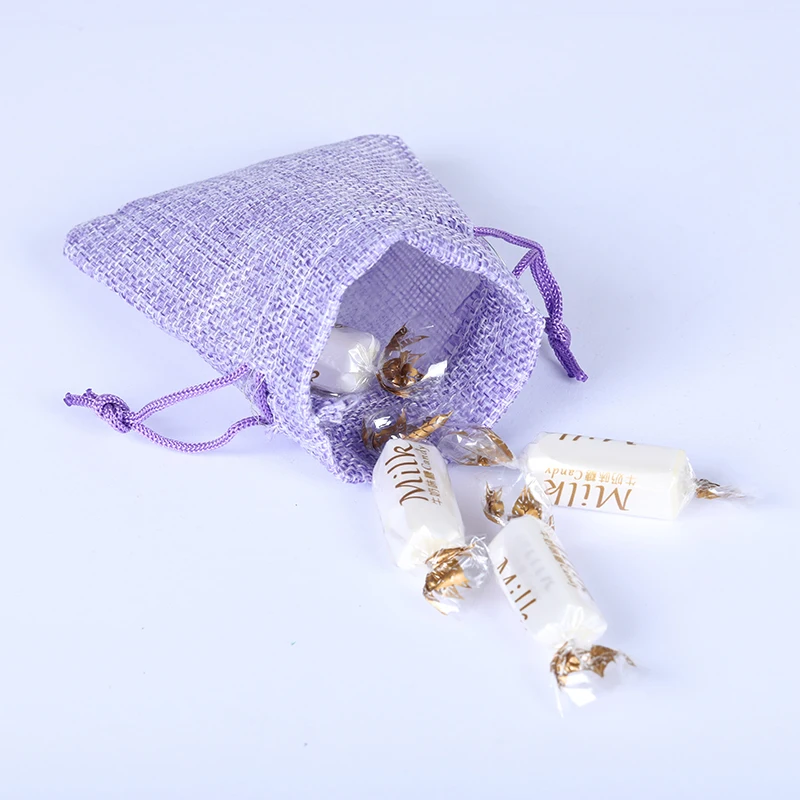 10 шт. Свадебная вечеринка пользу и подарки дюймов мешочки из мешковины с кулиской