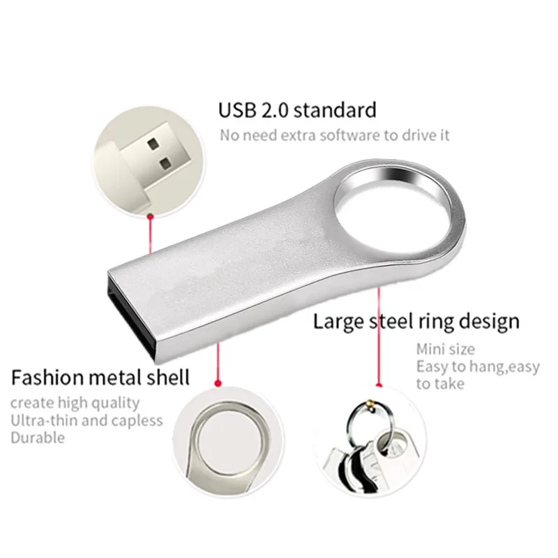Usb флеш-накопитель, 128 ГБ, водонепроницаемый u-диск, ручка для ключей, 8 ГБ, флеш-карта памяти, 64 ГБ, металлическая память, Usb, 32 ГБ, флешка, 16 ГБ