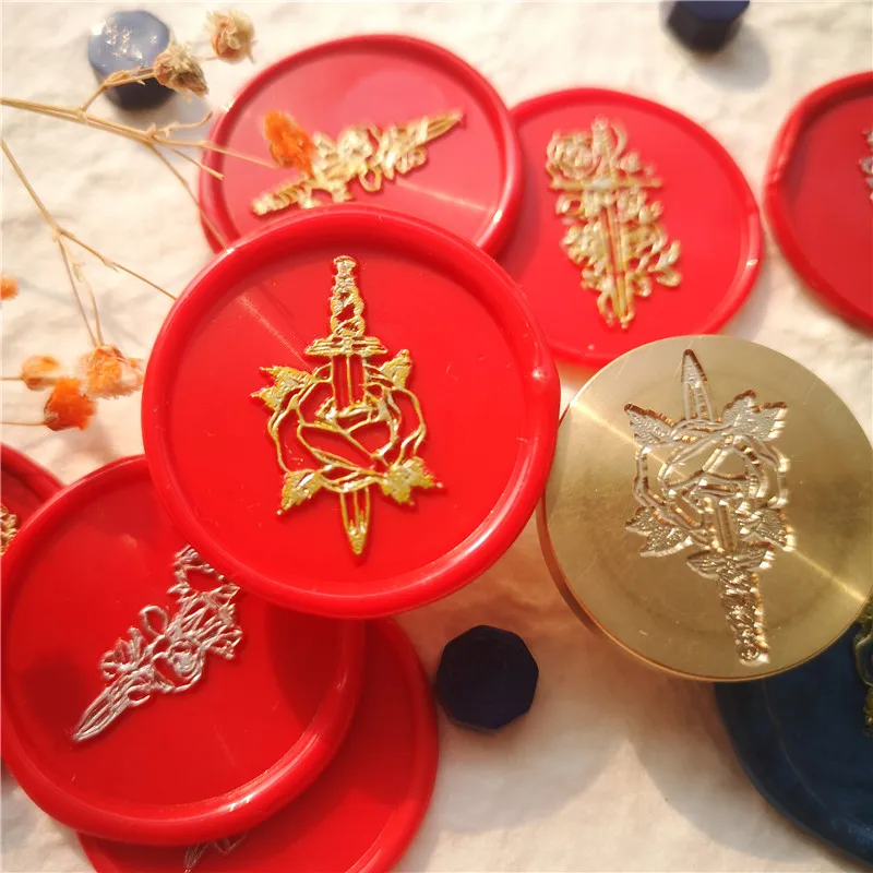 Floral sword Wax seal stamp / Wax seal Stamp kit /Sealing Stamp/wedding wax stamp