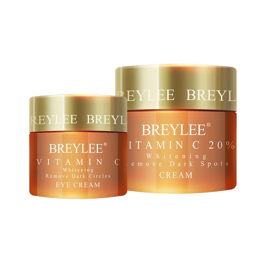 Face and Eye Cream BREYLEE Сыворотка для лица Витамин С отбеливающий набор крем для глаз удаляет темные круги крем для лица выцветает веснушки Пятна меланин уход за кожей - Вес нетто: Face and Eye Cream