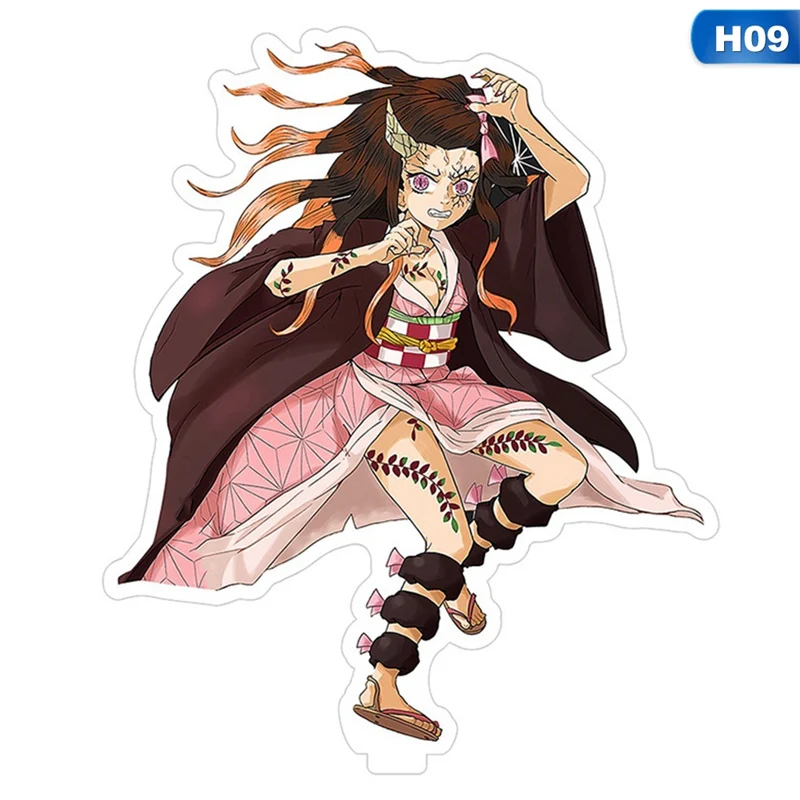 9 Demon Slayer Kimetsu No Yaiba Tanjirou Nezuko акриловый стенд фигурка модель двухсторонняя тарелка держатель торт Топпер аниме - Цвет: 9