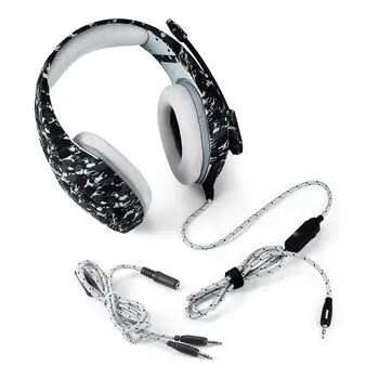 

Camouflage Headset Bass Headphones Game Earphone Mic for Phone