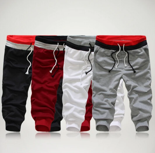 Dance Gym Men's Hot Casual Shorts Pants Running Training New Sport Trousers Jogging Capri Pant Men's Pants Solid Frenulum
