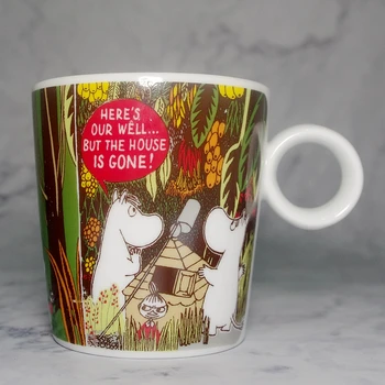 

Moomin Mini Story Scene Cute Cartoon Ceramic Coffee Cup Mug Caneca Drinkware Small Capacity Porcelain Little My Round Handle