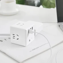 Xiaomi Mijia маленький куб форма розетка мощность беспроводной конвертер адаптер зарядное устройство 3 usb порта Быстрая зарядка
