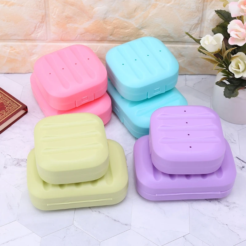 Mini Soap Box Bathroom Dish Plate Case Home Shower Travel Holder Container Soap Container Boxes Soap Dispenser Decor 4