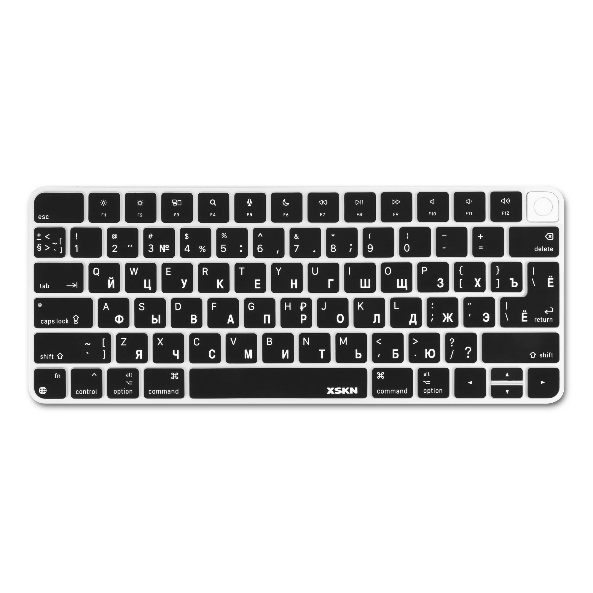 for 24” iMac Magic Keyboard A2449 A2450, White Silicone Keyboard Cover Skin for 24” iMac Magic Keyboard with Touch ID A2449 & Magic Keyboard A2450 M1 Chip 2021 Released US Layout Protective Skin 