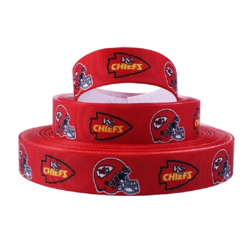 22mm 50 ярдов 7/" 1" 22 мм 25 мм Спортивная команда напечатала ленту grosgrain вечерние подарочные декорация рукоделие хобби поставка - Цвет: 22mm