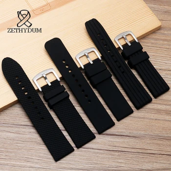 

Rubber Watch Strap Universal waterproof silicon tape Super low price High Quality silicone wristband bracelet 22mm black male