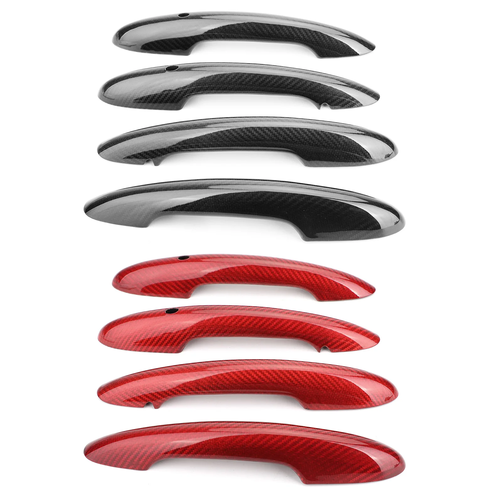 Areyourshop углеродного волокна дверные ручки крышки для Mini Cooper F55 Хэтчбек 4-дверный до двери дверные ручки крышки автомобильные аксессуары Запчасти