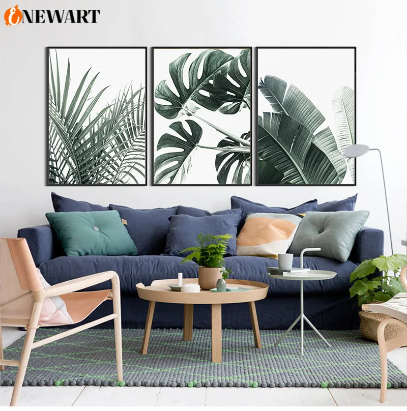 Северное растение плакат печать растения листья холст картина для гостиной