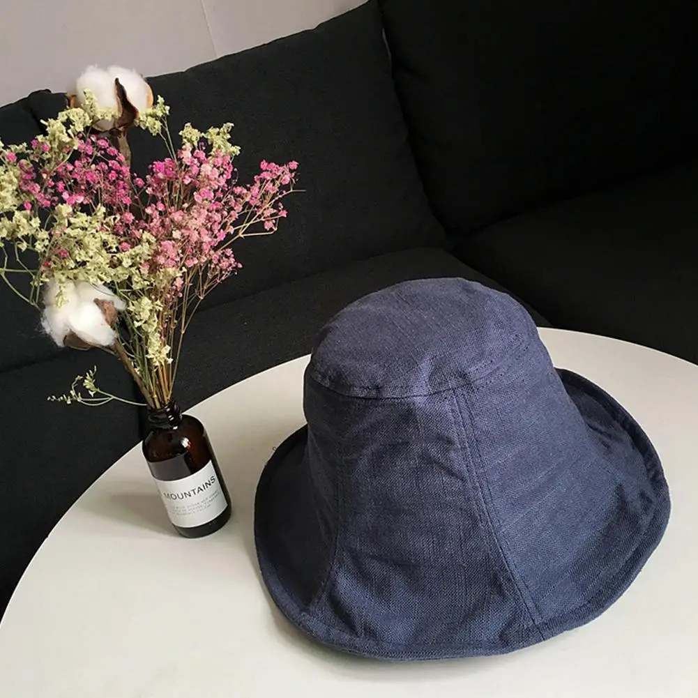 Studyset Stringy selvedge льняная женская летняя универсальная Солнцезащитная льняная Кепка для путешествий короткий край