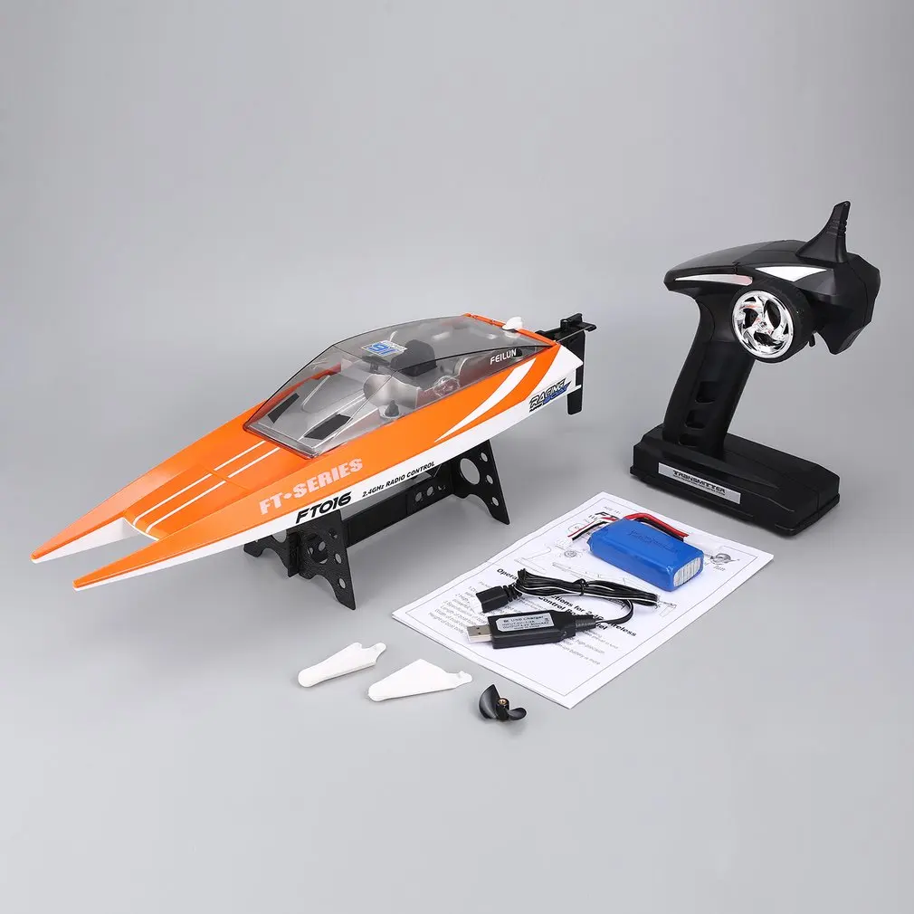 

Feilun FT016 RC Boat 30km/h High Speed Racing Remote Control Flipped Water Cooling Boat Electric Toy as Gift for Kids