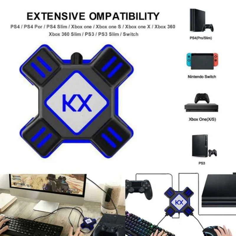 

Quick Response Keyboard and Mouse Converter Adapter for Switch Ps4 Ps3 Xbox Fps Game Strongest Equipment