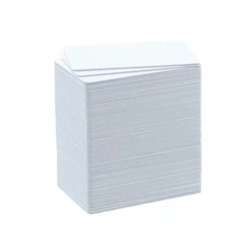 Pvc 0.76mm Thick White Blank Business Card Printing Waterproof handwriting Double sided Message postcard 100 pcs/lot