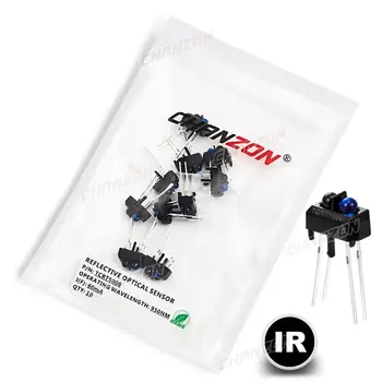 

10pcs TCRT5000 TCRT5000L IR LED Emitting Diode Infrared Switch Sensor Light Lamp Micro Infra Red Phototransistor DIY PCB Circuit