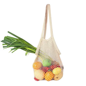 

Reusable Cotton Net Shopping Tote, Natural Washable Mesh String Grocery Organic Shopping Bag Handbag,Mesh Fruit Vegetable Bag