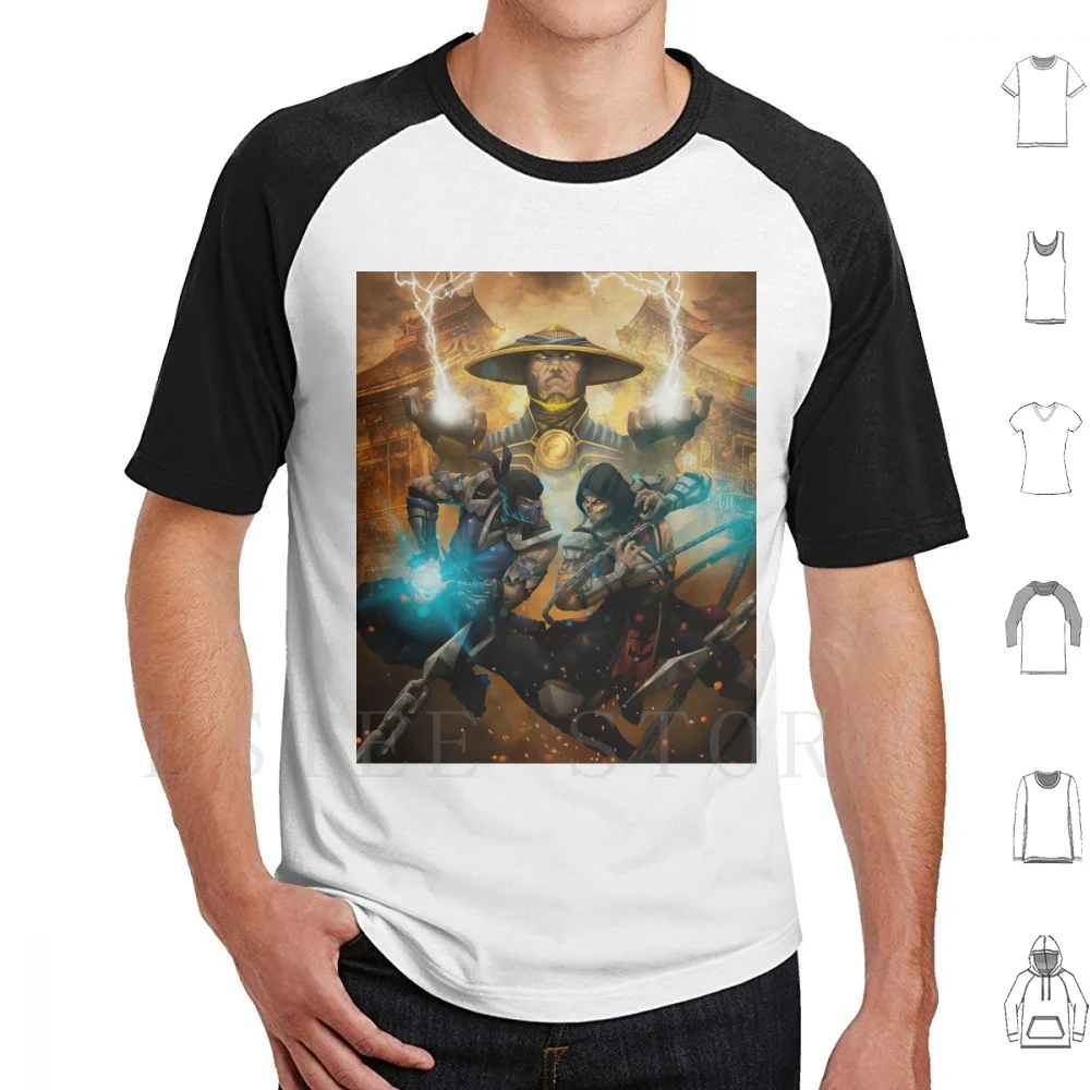 Scorpion & Sub-Zero T Shirt Cotton Men Diy Print Mortal Combat Scorpion Sub Zero