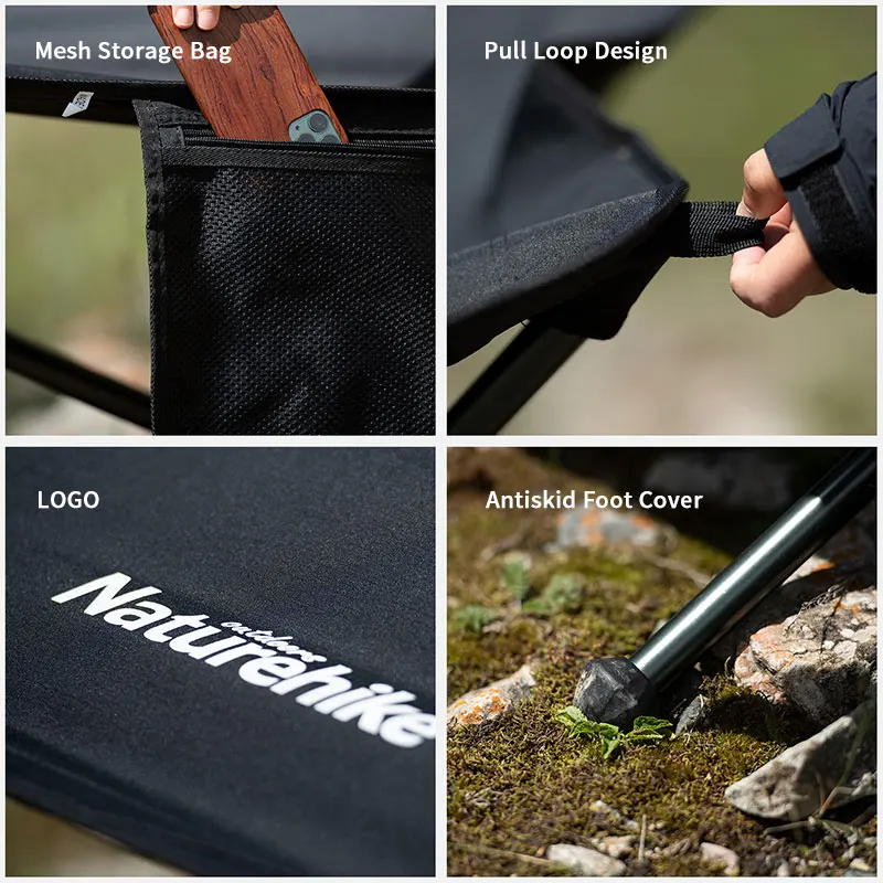 Naturehike Single Camping Folding Hammock Portable Stable Office Lunch Break Bed Aluminum Alloy Bracket Hammock Travel