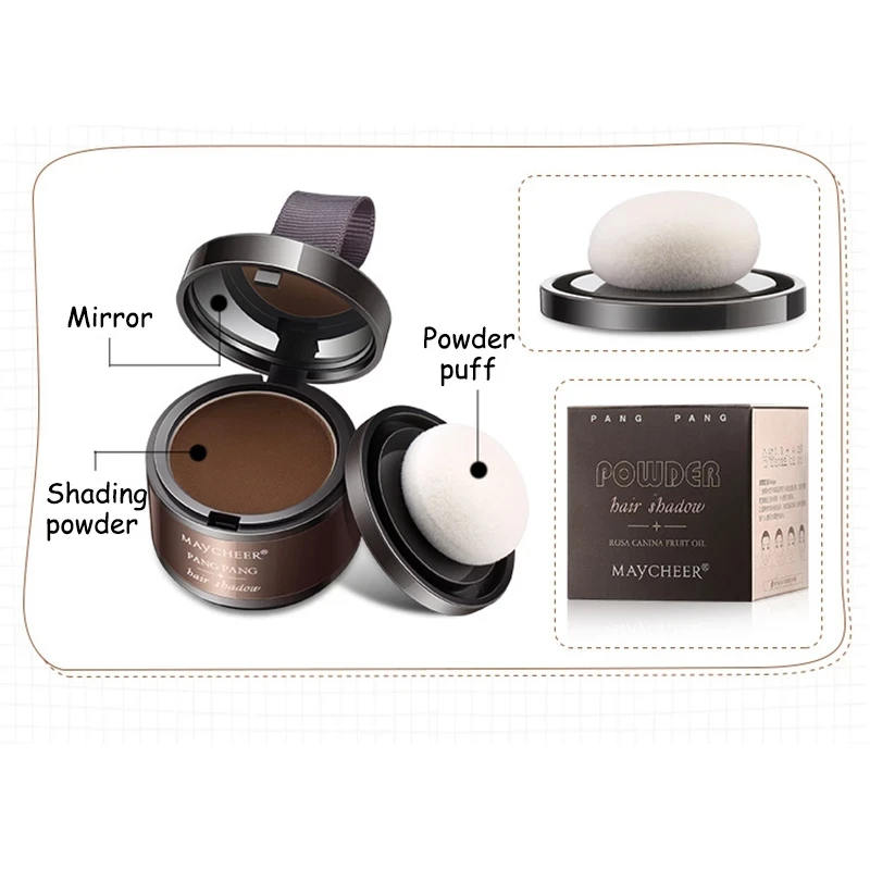 Hair Filling Powder Forehead Fluffy Thin Powder Pang Line Shadow Bald Coverage Hair Concealer Root Cover Makeup Beauty hair powder