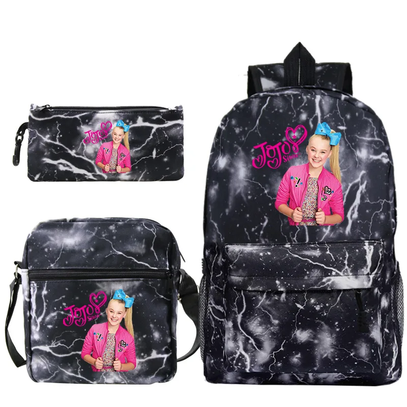 Красивый Jojo Siwa рюкзак для мальчиков и девочек школьные рюкзаки детские 3 шт./компл. школьная книга ранец для подростков детей - Цвет: photo colour