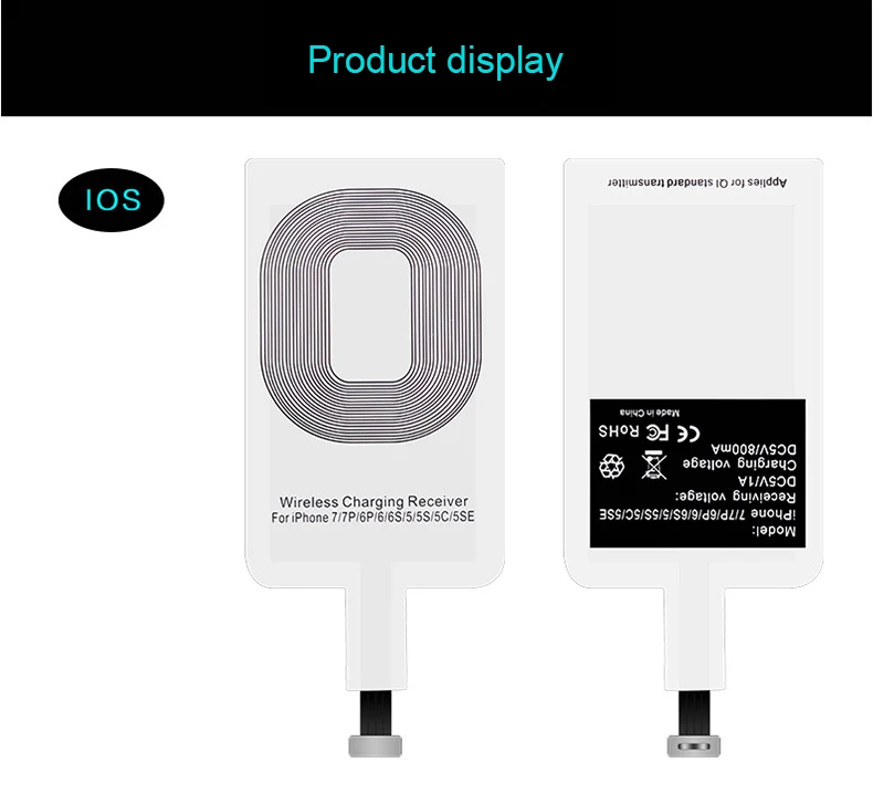 8 Pin Micro usb type C Qi Беспроводное зарядное устройство приемник зарядное устройство с ресивером Pad катушка для док-станции для iPhone Andriod смарт-устройств