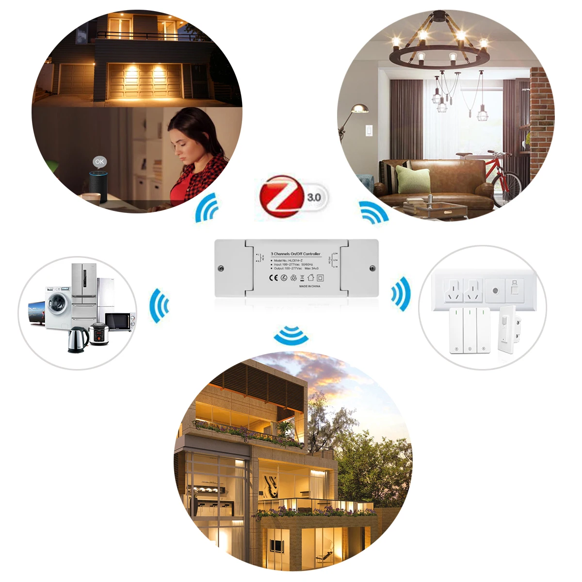 110 V-220 V ZIGBEE 3,0 светодиодный 3 канала на включения/выключения Управление; переключатель «сделай сам» для дома устройство интеллектуальный пульт дистанционного управления Управление для Echo Plus большинство Zigbee концентратор