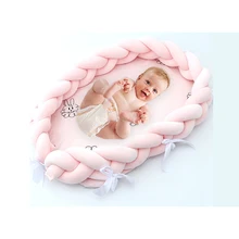 Бионическая подушка для кровати с узлом детский манеж-кровать тканые детские манежи переносные мягкие и дышащие многофункциональные манежи для новорожденных