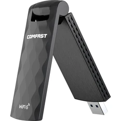 1800mbps 5ghz banda dupla wifi 6 usb sem fio wifi adaptador rtl8832au wi fi rede lan placa pc wi fi receptor 2 * 2dbi wi fi antena
