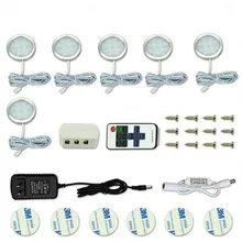 Светодиодная подсветка под шкаф 3/4/6/8 шт. светодиодный шайба Llights с Беспроводной РЧ пульт дистанционного управления, с регулируемой яркостью для пространства под прилавком, столешниц, шкафов, полок и прочей мебели огни