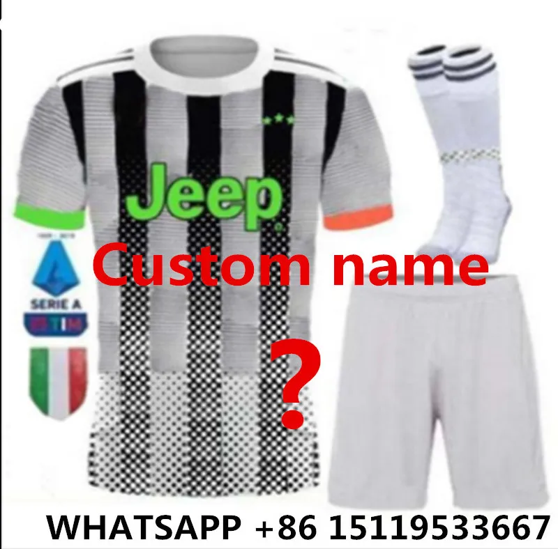 Комплект для взрослых+ носки juve Футбольная Футболка BUFFON Dybala DE LIGT Ramsey Ronaldo Kean футболка для взрослых 19/20 Uwen - Цвет: shirt