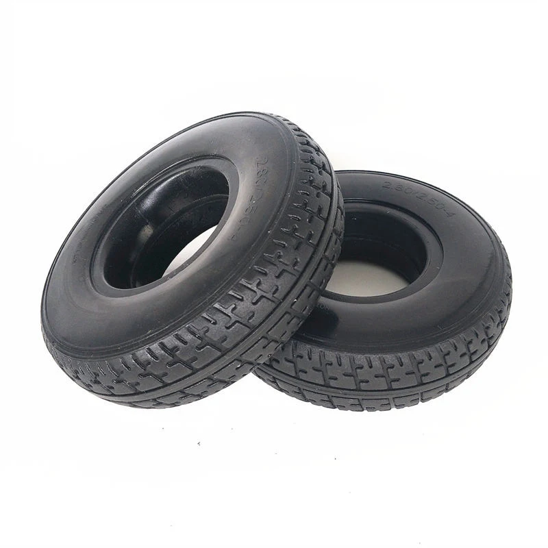 Ненадуваемые твердые шины черный аккумулятор автомобиля 2,80/2,50-4 пожилых подвижный скутер практичный