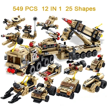 

549 PCS Airodefense Missile Mini Building Blocks Military Army Boy Children Toys Truck Kids Bricks LegoINGLYS Educational Toy
