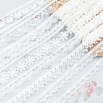 

10 meters Handmade Lace Trim Patchwork Material White Lace Ribbon DIY Garment Sewing Accessories