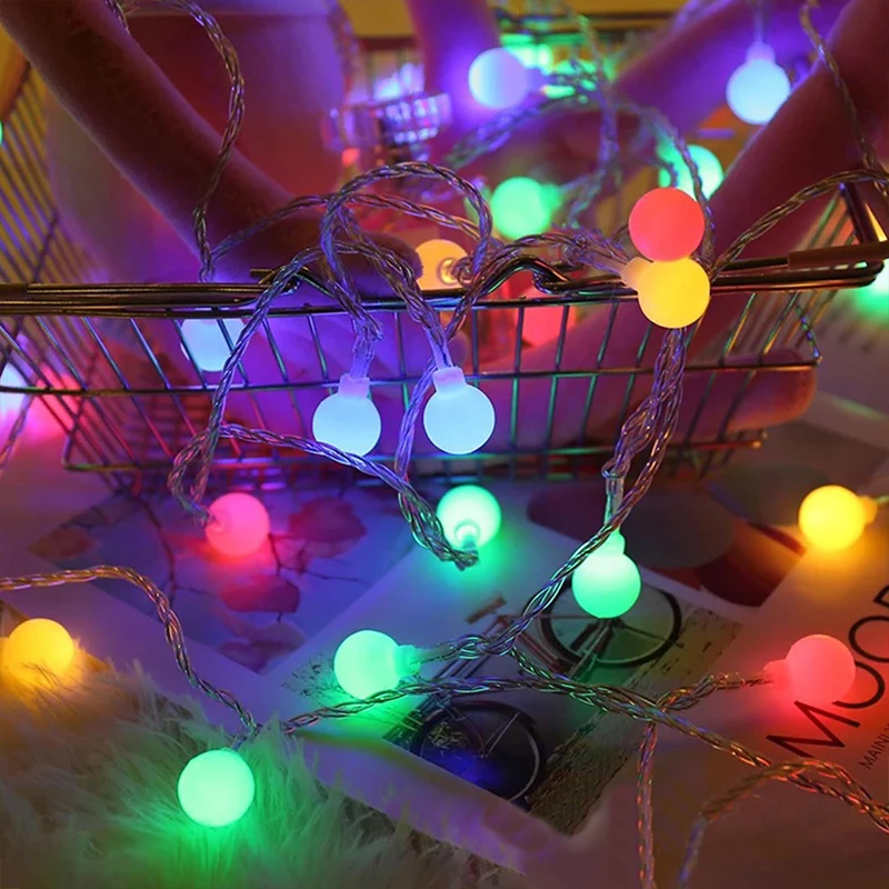 10 м 100LED 220 В Рождество Снежинка Звездный шар Гирлянды 6 м 40LED Батарея Вспышка Фея легкие гирлянды для свадьбы декор