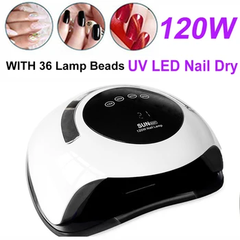 

120W Salon Nail Dryer For Polish Gel LED UV Lamp ABS Home Portable Professional 36 Lights No Harm To Your Skin And Eyes