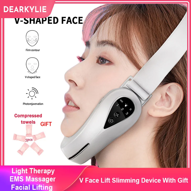Face Lifting Machine Electric V-Face Shaping Massager Vibration Slimming Double Chin Reducer V-Line Cheek Lift Up Face Slimming